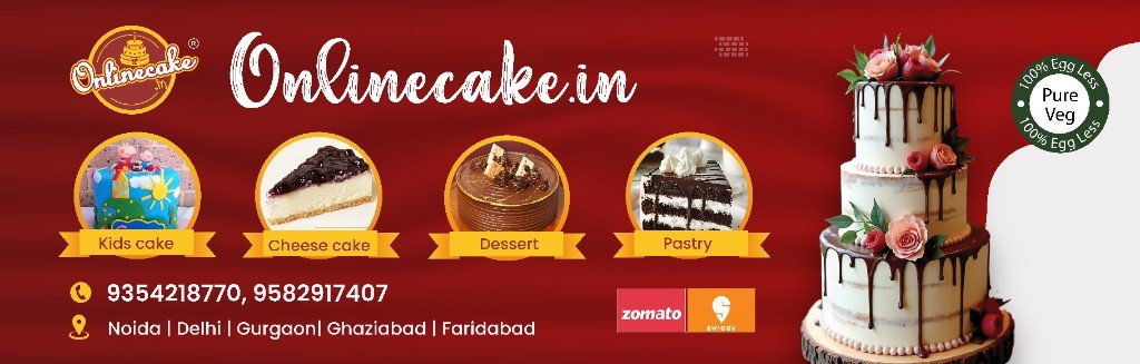 Website banner for Onlinecake.in